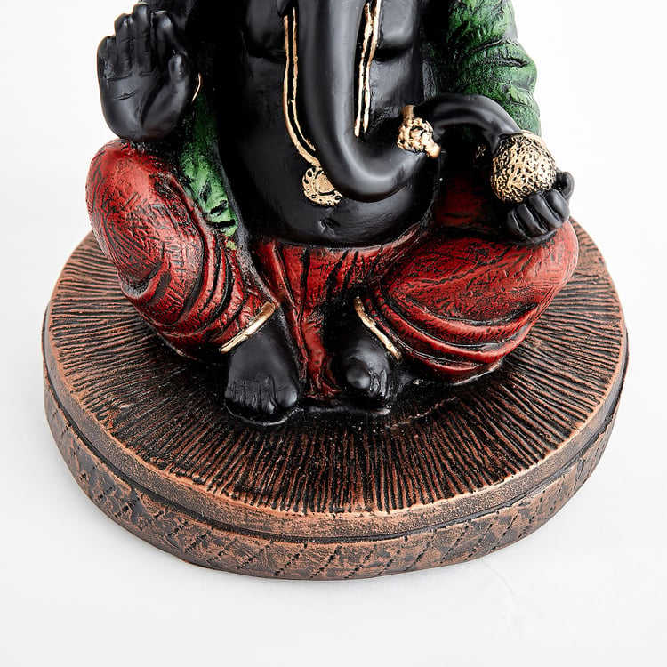Corsica Elba Polyresin Sitting Ganesha Figurine