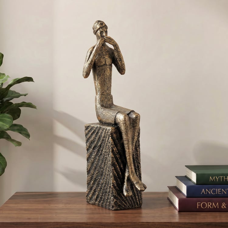 Corsica Elba Polyresin Sitting Human Figurine