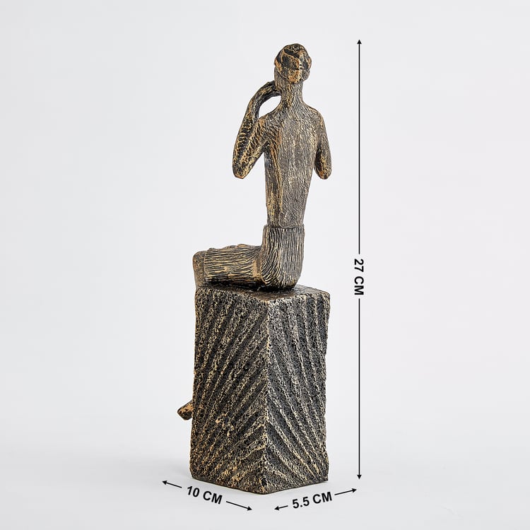 Corsica Elba Polyresin Sitting Human Figurine