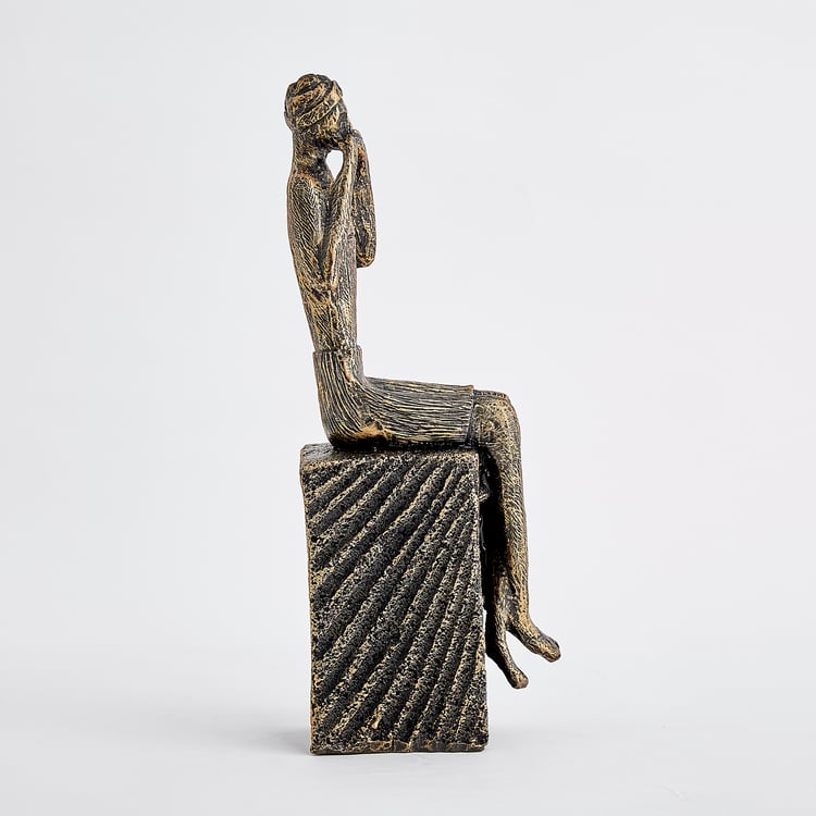 Corsica Elba Polyresin Sitting Human Figurine