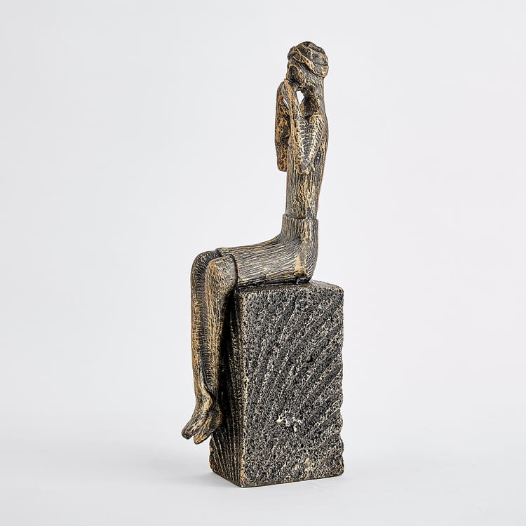 Corsica Elba Polyresin Sitting Human Figurine