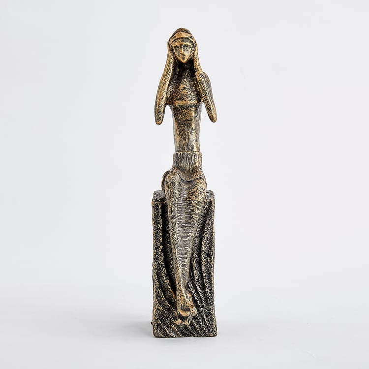 Corsica Elba Polyresin Sitting Human Figurine
