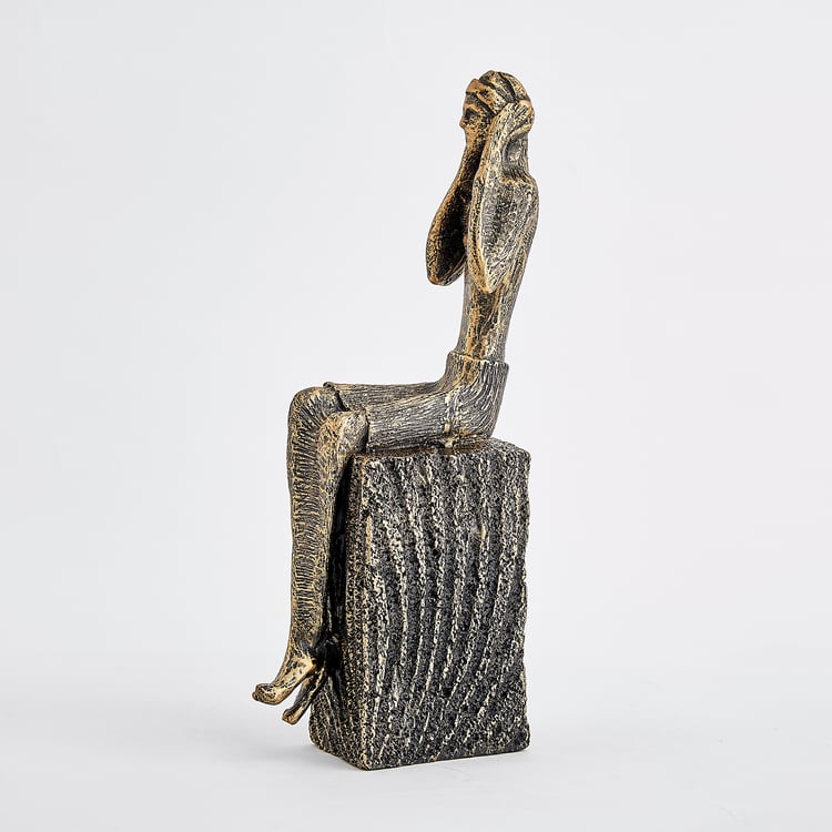 Corsica Elba Polyresin Sitting Human Figurine