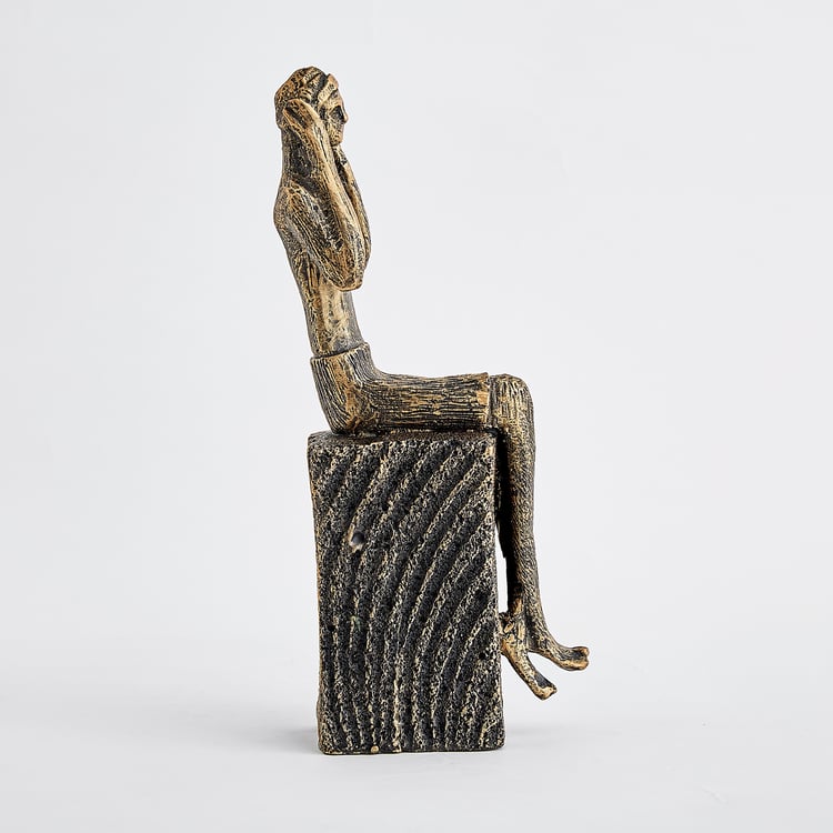 Corsica Elba Polyresin Sitting Human Figurine
