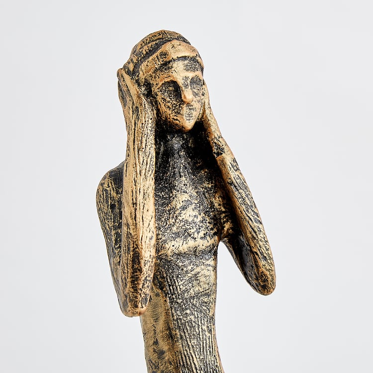 Corsica Elba Polyresin Sitting Human Figurine