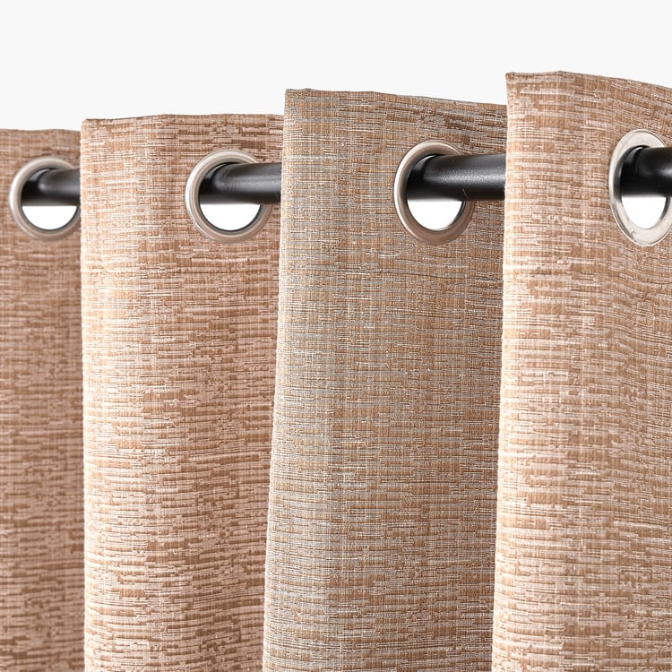 Muffle Helix Pack of 2 Jacquard Blackout Door Curtains - 8.85ft (270cm)