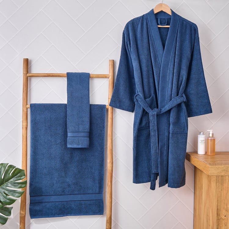 Prospero Cotton 3Pcs Adult Bathrobe and Towel Set - M