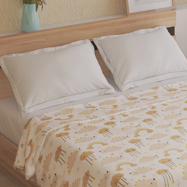Slate Kids Cloud Printed Double Blanket
