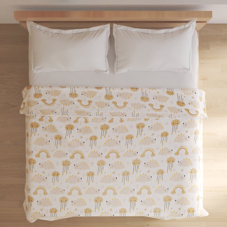 Slate Kids Cloud Printed Double Blanket