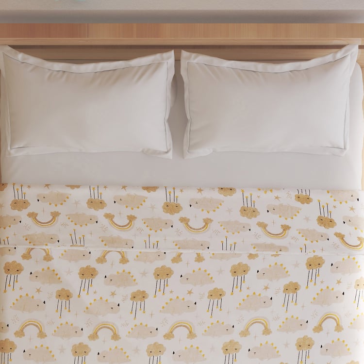 Slate Kids Cloud Printed Double Blanket