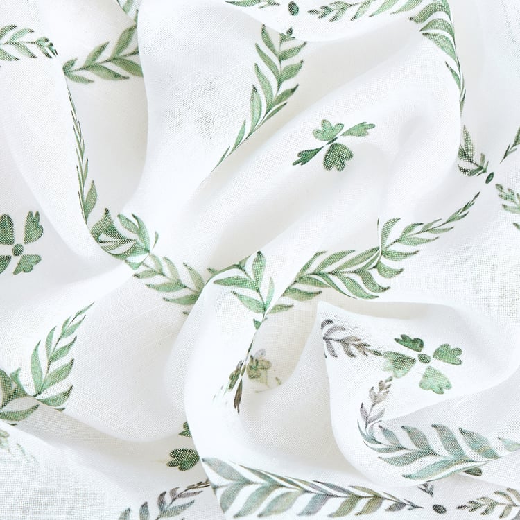 Amaira Set of 2 Printed Sheer Window Curtains - 5.2ft (160cm)