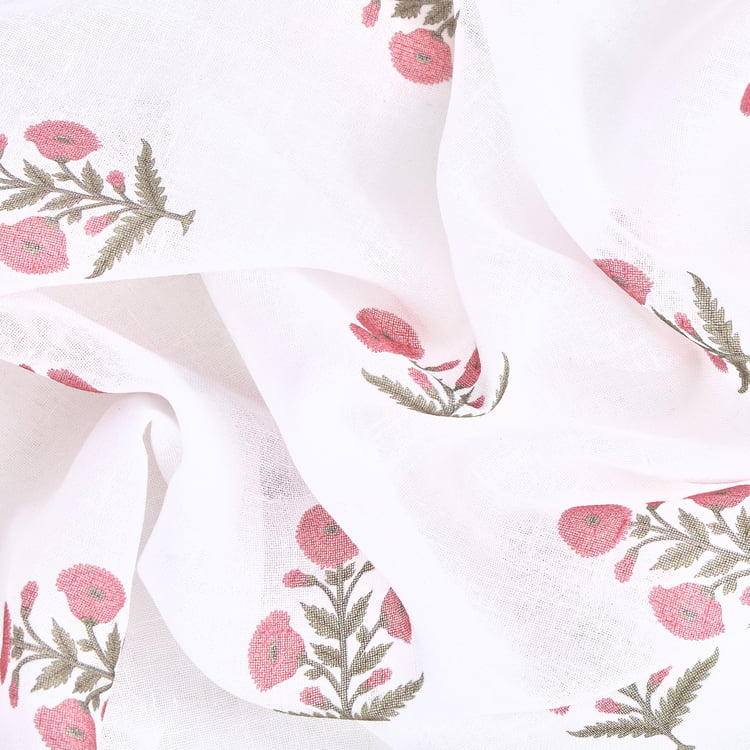 Amaira Set of 2 Printed Sheer Window Curtains - 5.2ft (160cm)