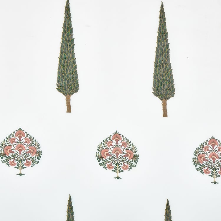 Amaira Set of 2 Printed Sheer Door Curtains - 7.3ft (225cm)