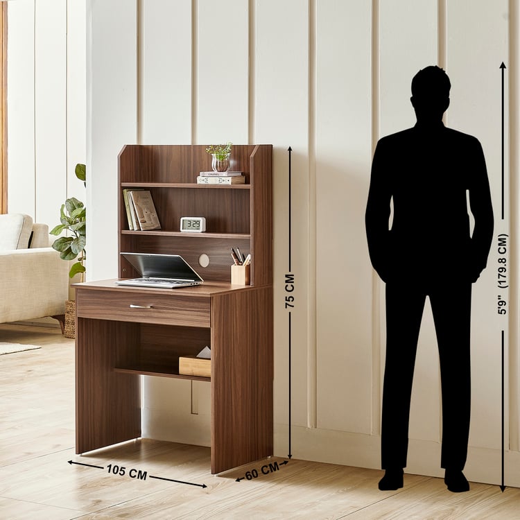 Helios Alton NXT Study Desk with Drawer - Walnut