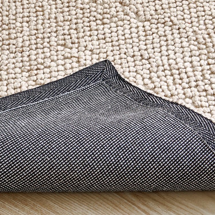 Pebble Wool Handwoven Dhurrie - 120x80cm