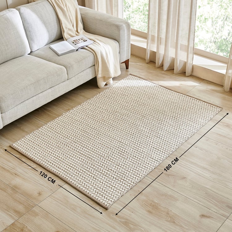 Natura Wool Blend Handwoven Carpet - 180x120cm