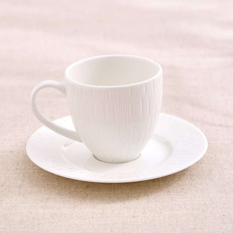 Marshmallow Bone China Cup and Saucer Set - 190ml