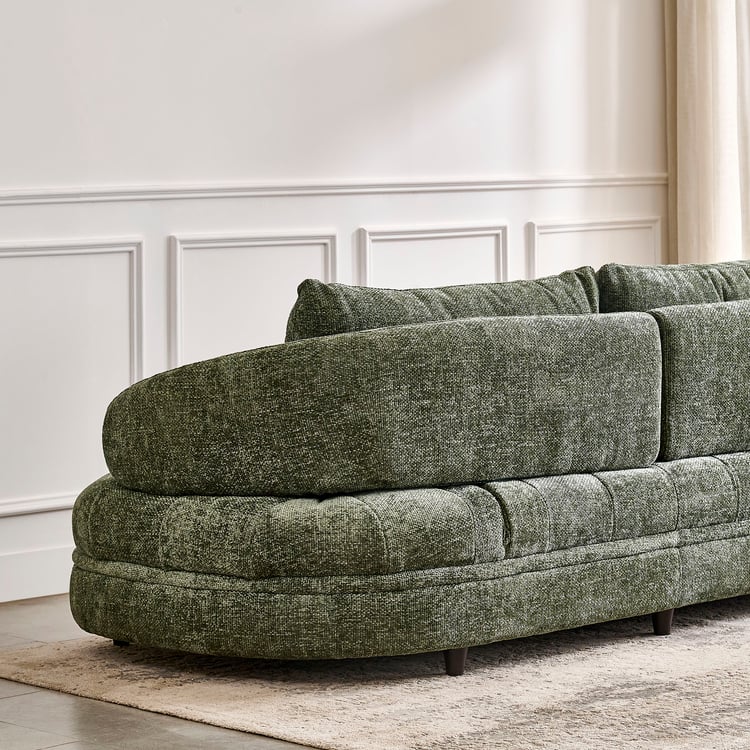 Alexa Fabric 3-Seater Sofa - Green