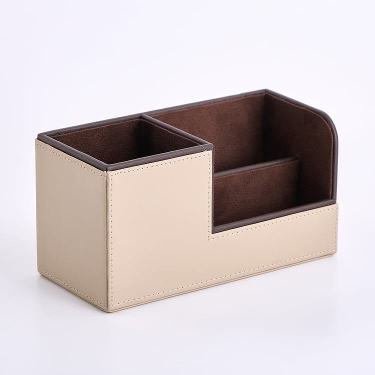 Orion Dohphy Wooden 3-Compartment Desktop Organiser