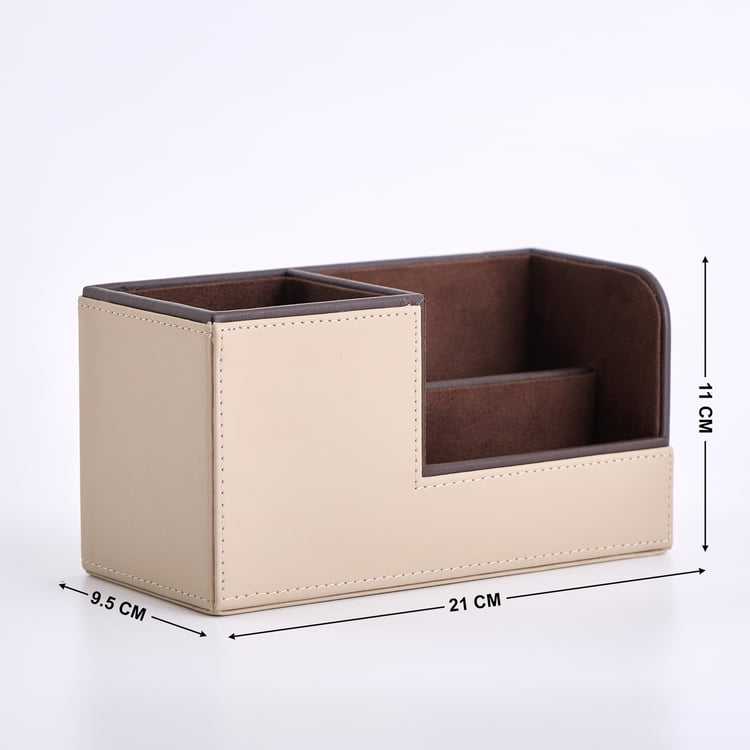 Orion Dohphy Wooden 3-Compartment Desktop Organiser