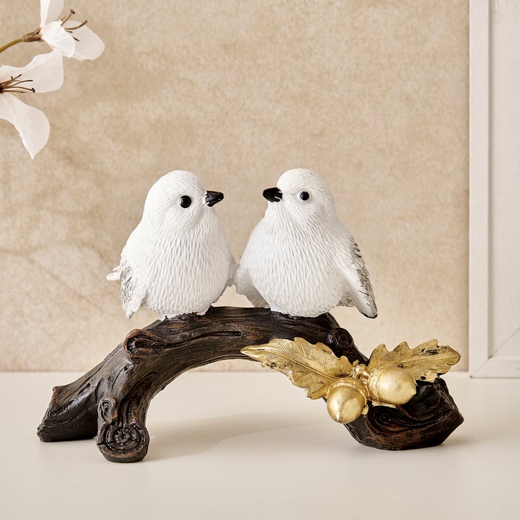 Corsica Brighton Polyresin Birds on Pine Tree Figurine