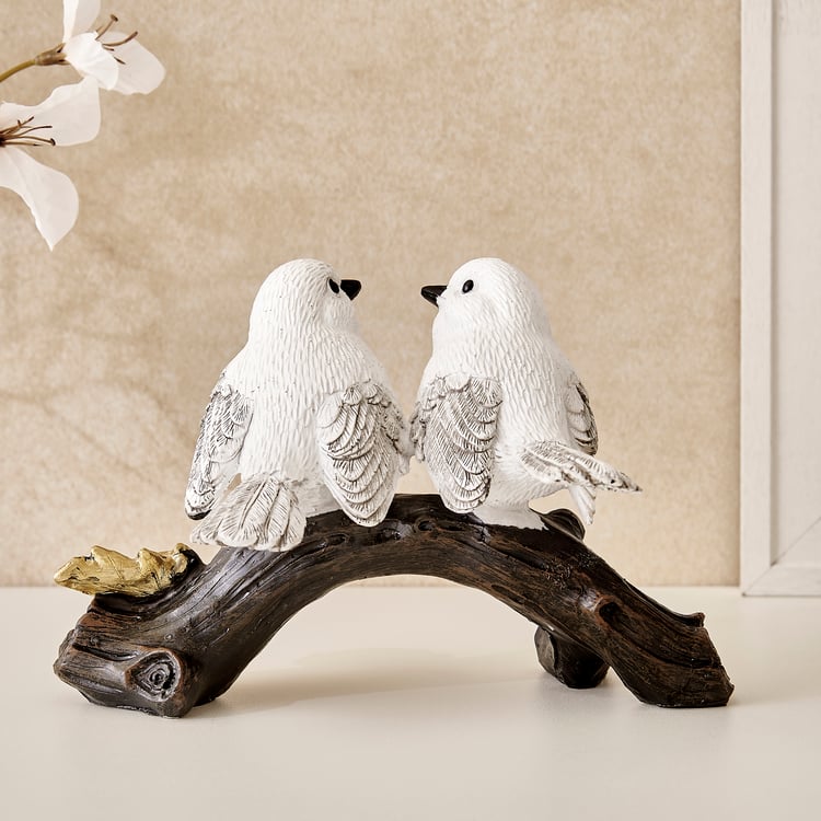 Corsica Brighton Polyresin Birds on Pine Tree Figurine