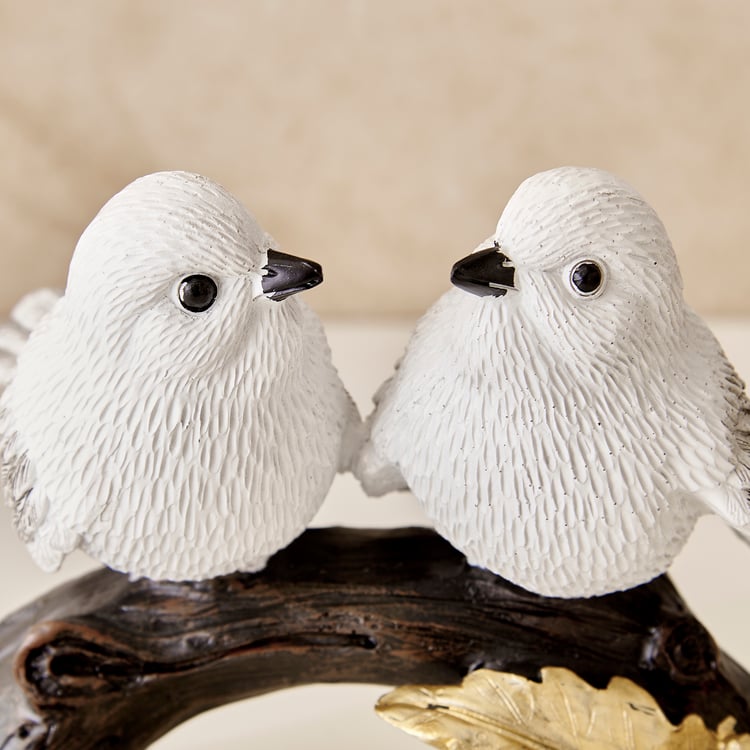 Corsica Brighton Polyresin Birds on Pine Tree Figurine