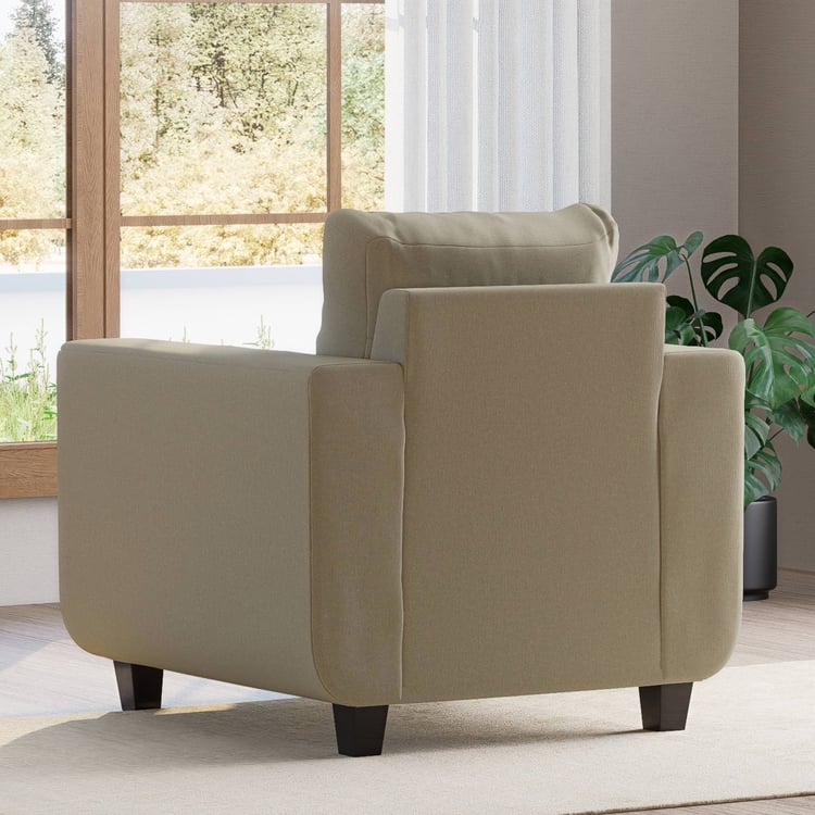 Berry Velvet 1-Seater Sofa - Brown