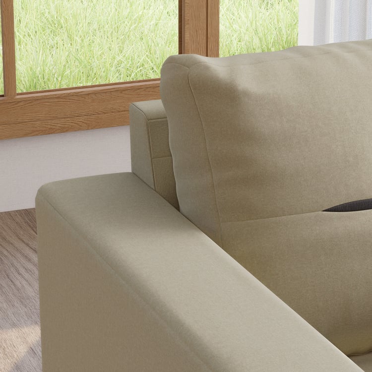 Berry Velvet 1-Seater Sofa - Brown