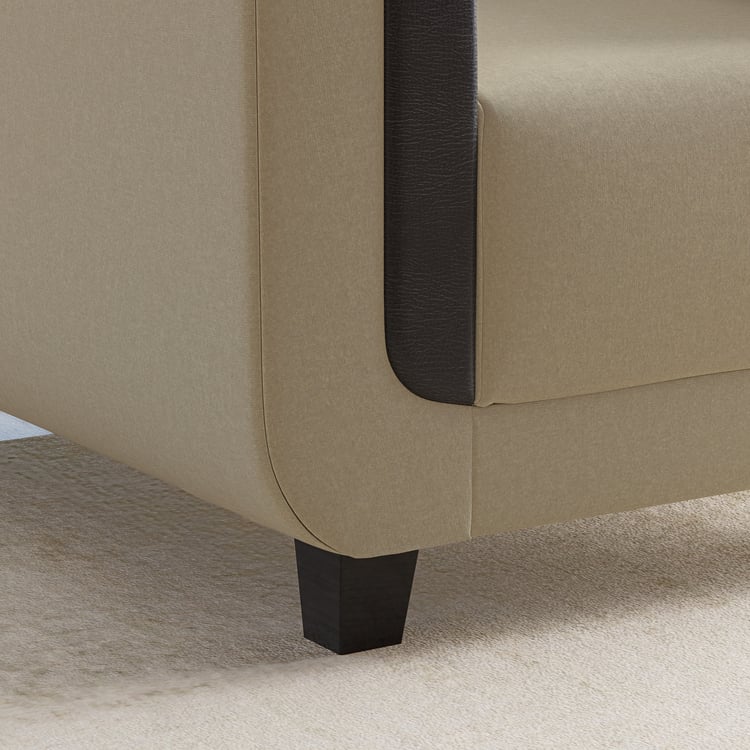 Berry Velvet 1-Seater Sofa - Brown