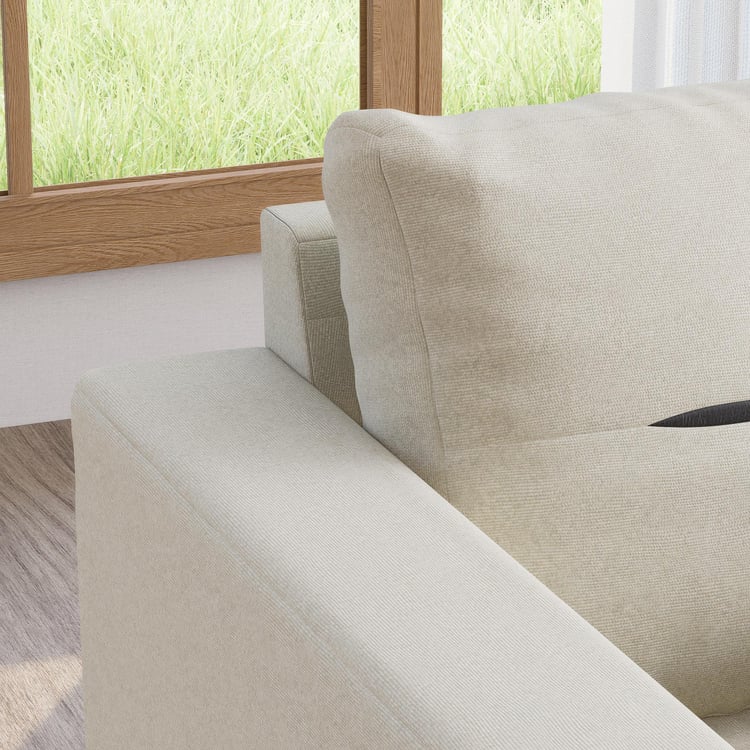 Berry Fabric 1-Seater Sofa - Brown
