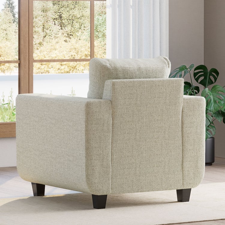 Berry Fabric 1-Seater Sofa - Brown