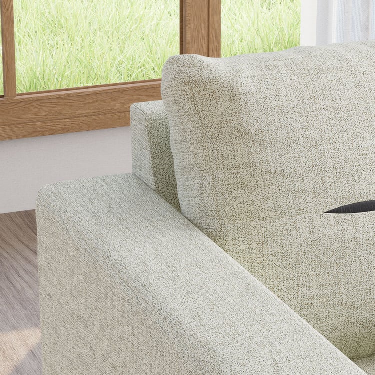 Berry Fabric 1-Seater Sofa - Brown