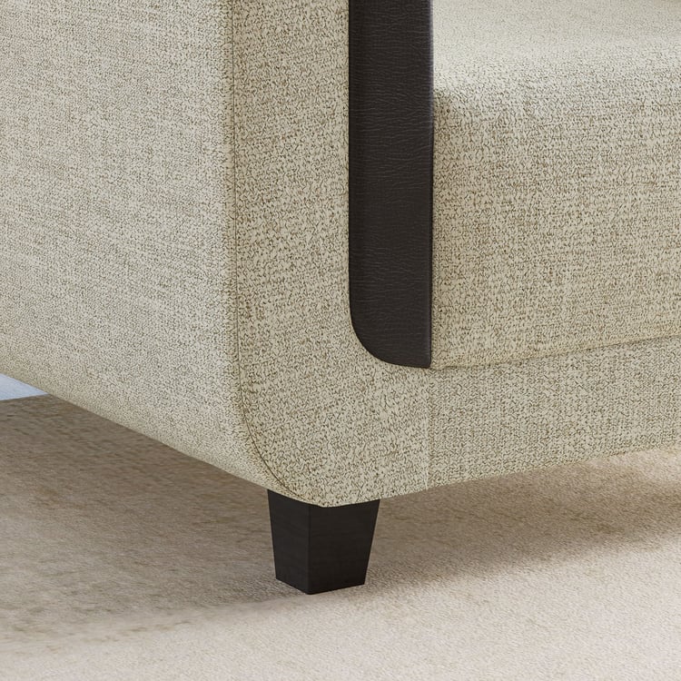 Berry Fabric 1-Seater Sofa - Brown