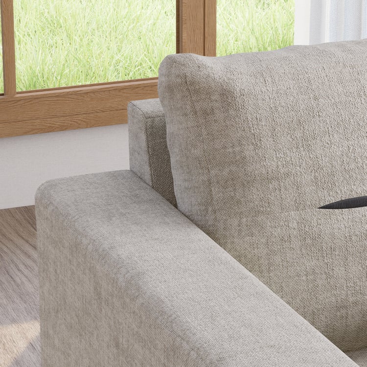 Berry Fabric 1-Seater Sofa - Brown