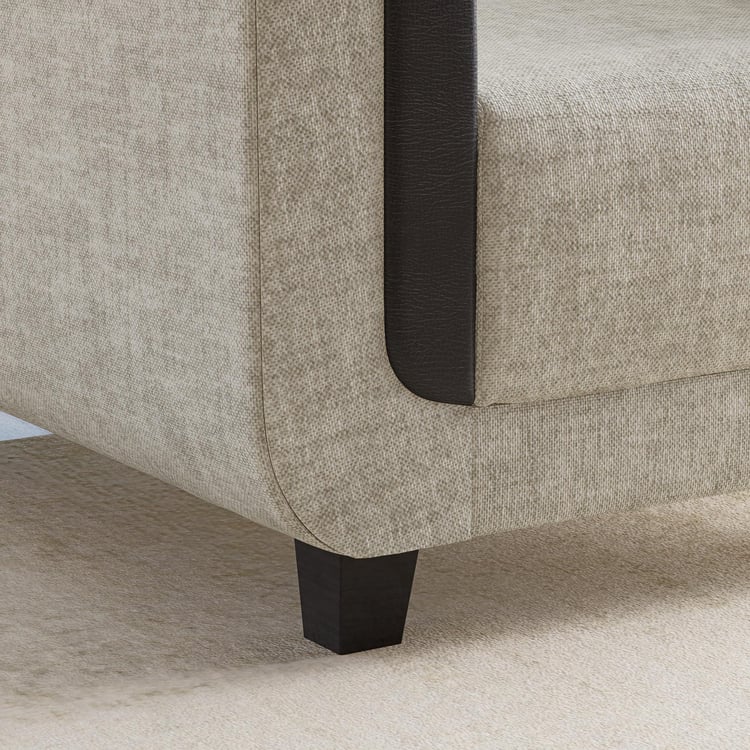 Berry Fabric 1-Seater Sofa - Brown