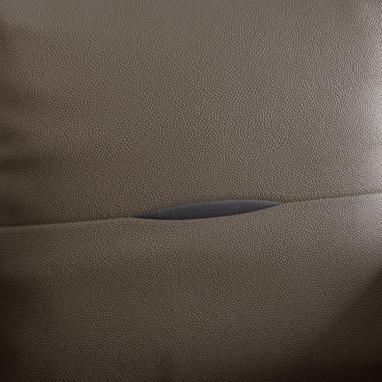 Berry Faux Leather 1-Seater Sofa - Brown