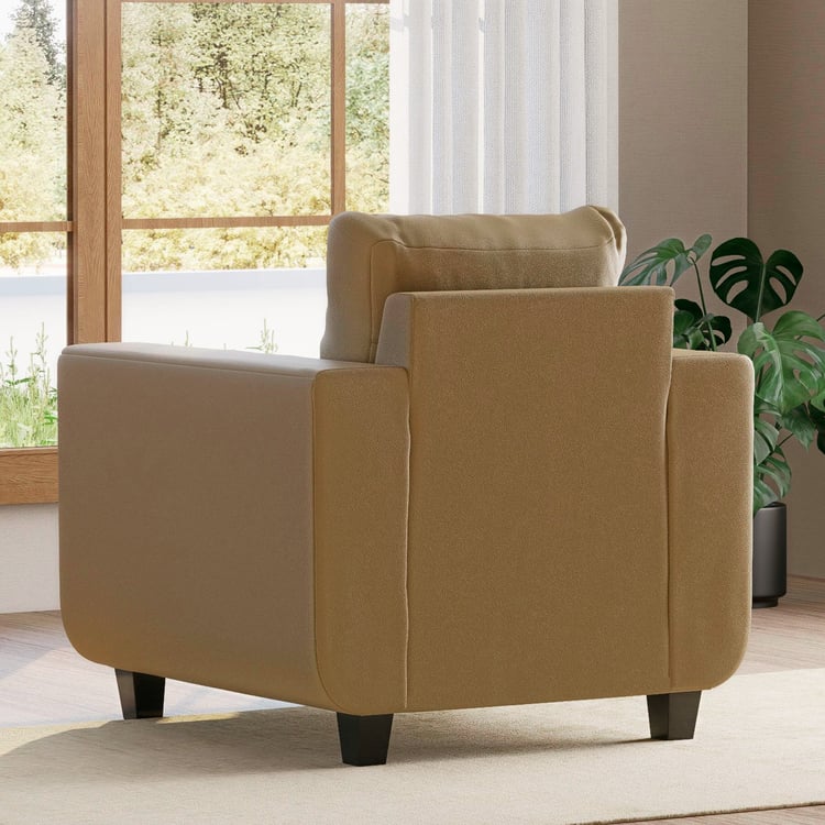 Berry Faux Leather 1-Seater Sofa - Tan