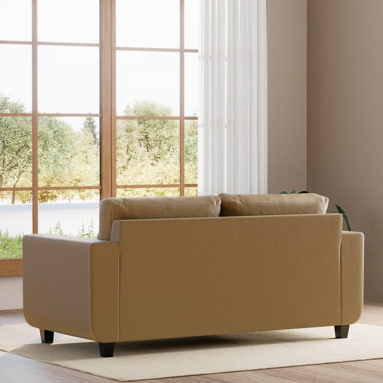 Berry Faux Leather 3-Seater Sofa - Tan