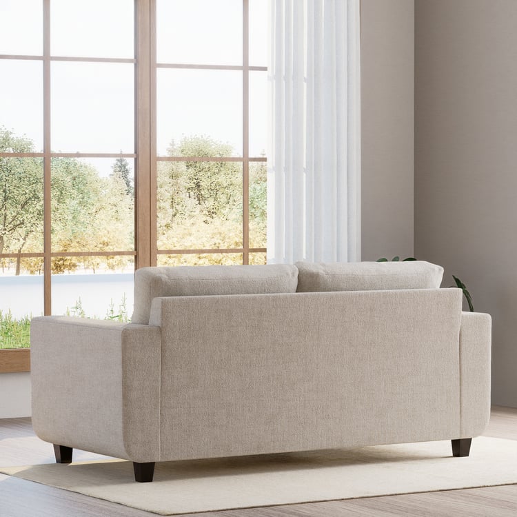 Berry Fabric 3-Seater Sofa - Beige