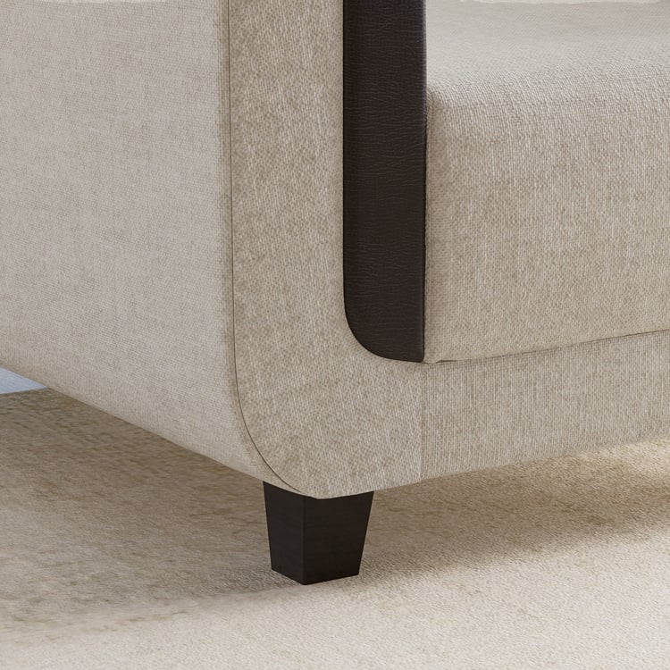 Berry Fabric 3-Seater Sofa - Beige