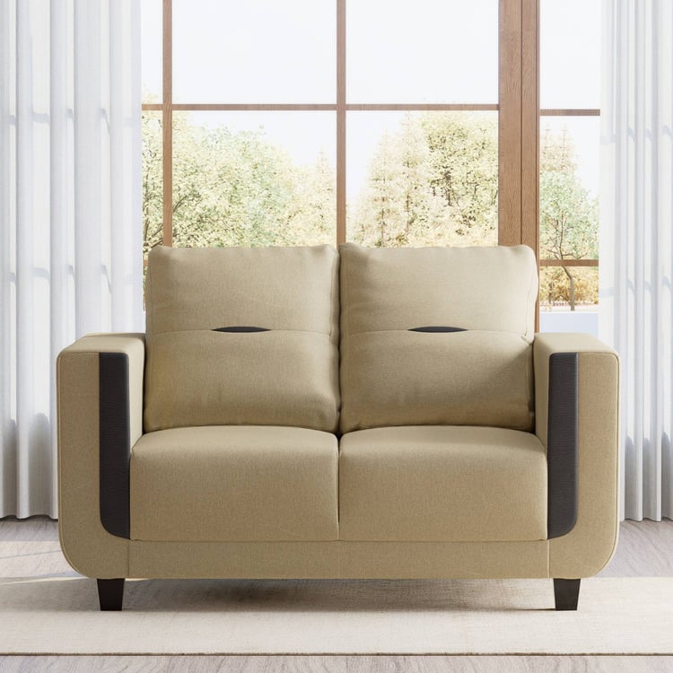 Berry Fabric 2-Seater Sofa - Beige