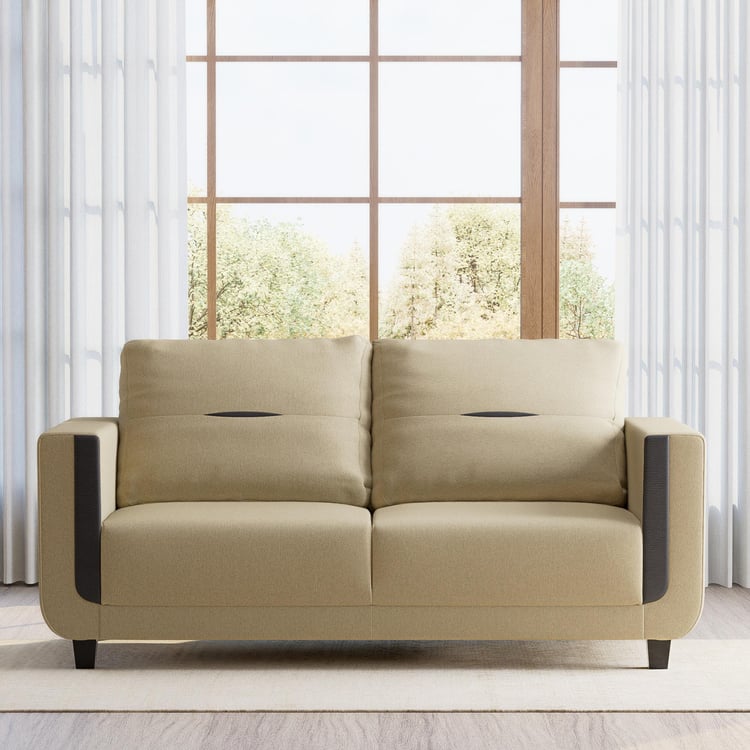 Berry Fabric 3-Seater Sofa - Beige