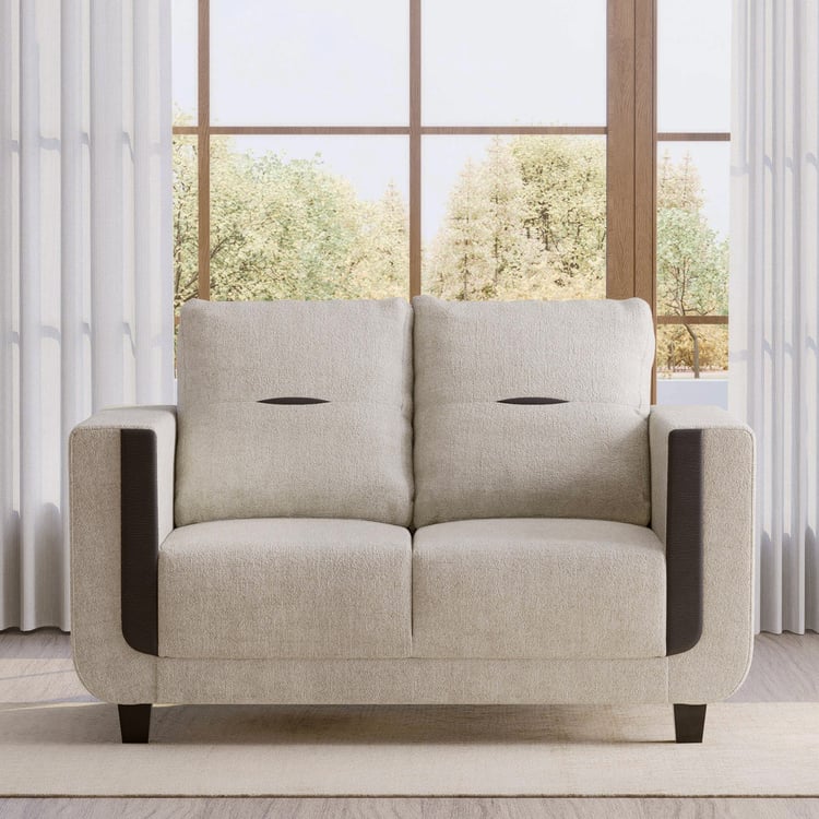 Berry Fabric 2-Seater Sofa - Beige
