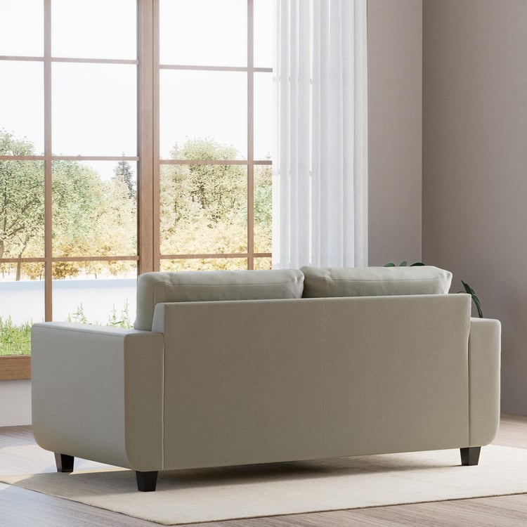 Berry Faux Leather 3-Seater Sofa - Grey