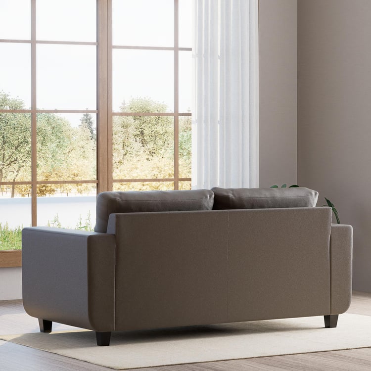 Berry Faux Leather 3-Seater Sofa - Brown