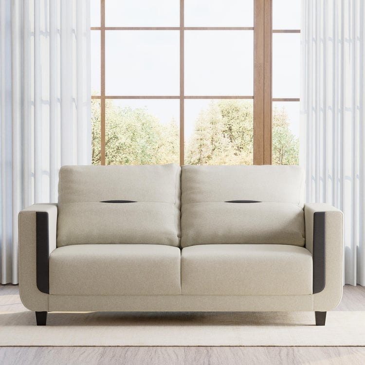 Berry Fabric 3-Seater Sofa - Brown