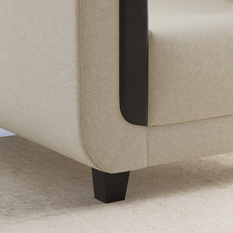 Berry Fabric 3-Seater Sofa - Brown