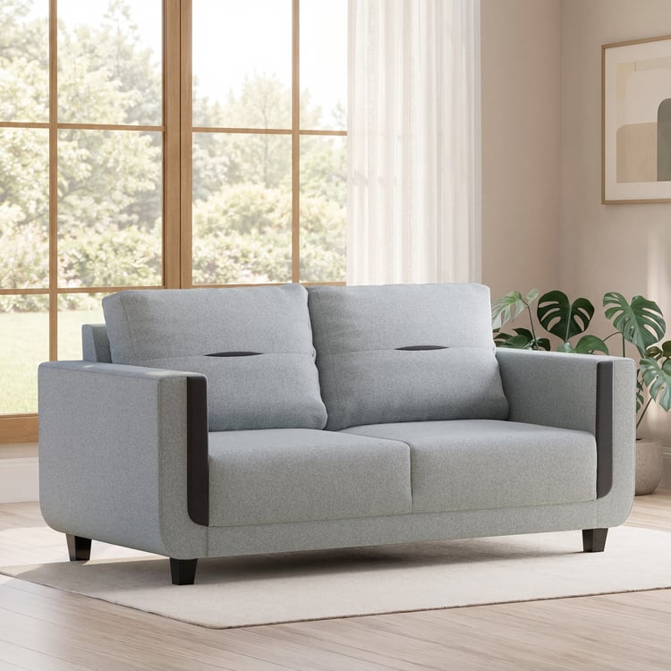 Berry Fabric 3-Seater Sofa - Grey