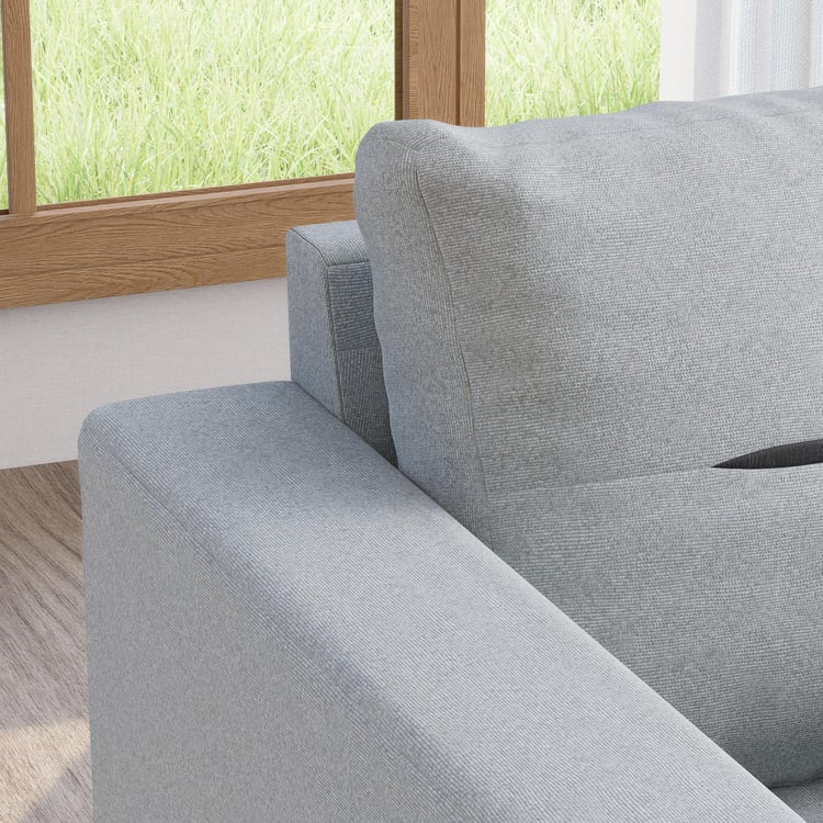 Berry Fabric 3-Seater Sofa - Grey
